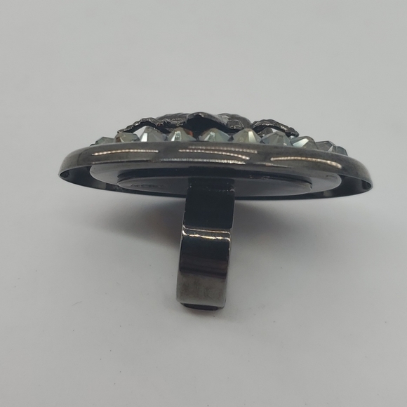 GASOLINE GLAMOUR QUARTZ/GUN METAL BEE RING - Picture 6 of 8